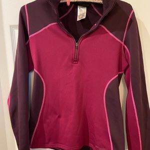 Women’s Patagonia Pink/Maroon Stretch Quarter Zip Fleece Lined Shirt Small